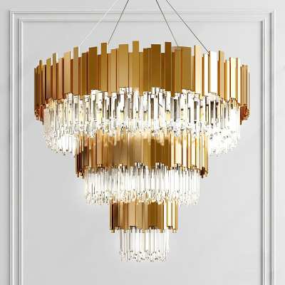 现代水晶吊灯3D模型下载